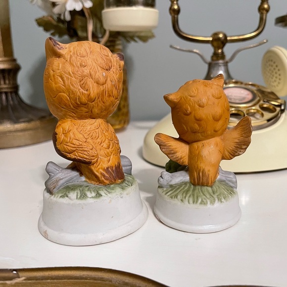 Vintage Mini Owl Porcelain Statuettes - Picture 2 of 2